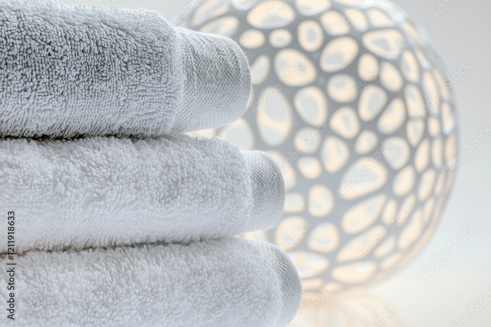 Poster Stack of towels on a table