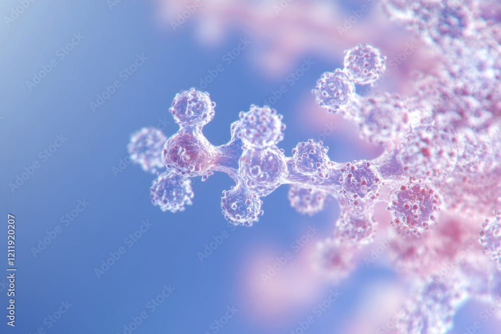 Poster A close-up view of a delicate snowflake floating in the bright blue sky