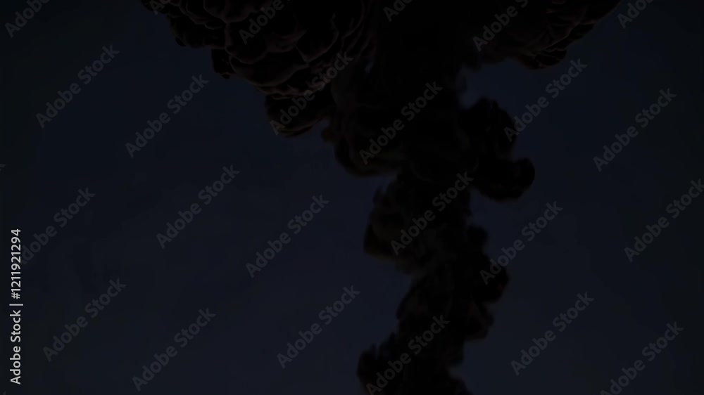 Poster explosive fire plume rising in dynamic display of orange and yellow hues during a controlled ignitio