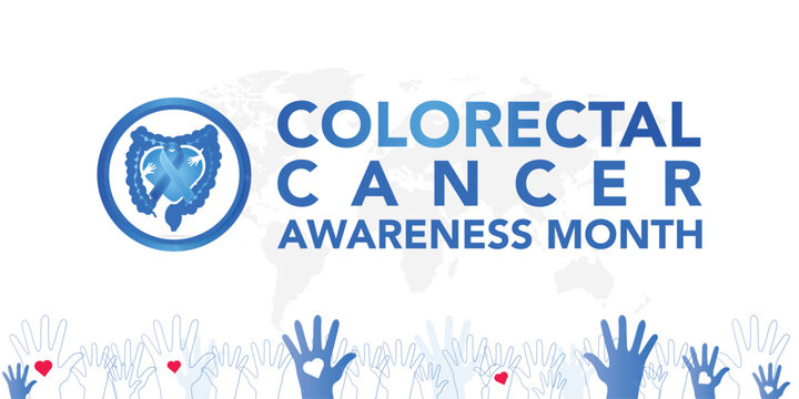 Vector illustration on the theme of Colorectal Cancer awareness month. It is a type of cancer that begins in the large intestine. The colon is the final part of the digestive tract.