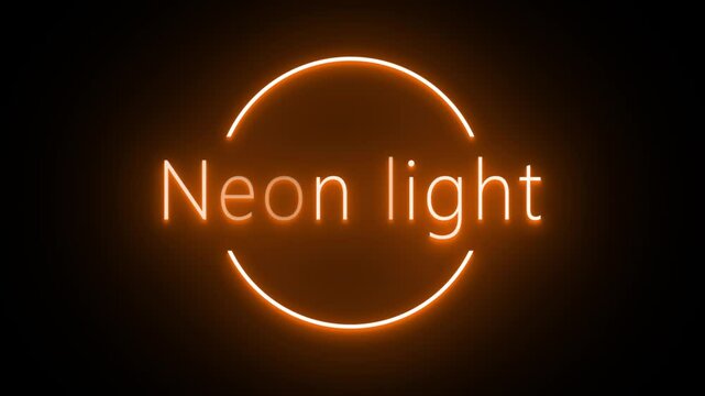 Neon Light glowing text effect, editable neon light text style isolated on black background