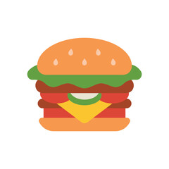 Beer drink and hamburger food icon with a crisp and elegant outline characterized by thin strokes and simplicity, offering versatile usage for web, app, or print media embracing minimalist trends