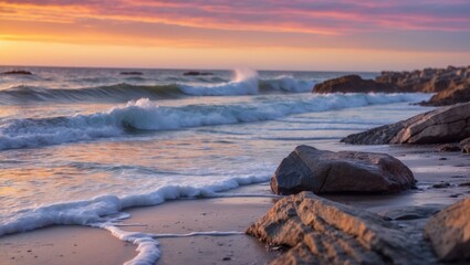 Fototapeta premium sunset over the river