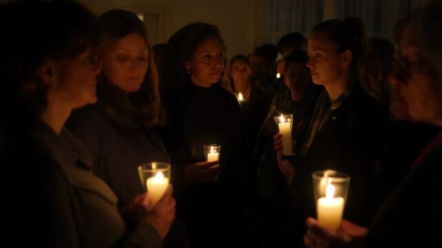 Community Honors Lost Loved Ones With Candlelight Vigil at Local Center During Heartfelt Evening Gathering