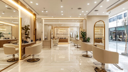 Luxury Hair Salon Interior Design: Modern Elegance and Sophistication