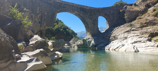old bridge over the river