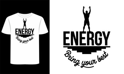 Motivational T-shirt vector  Graphics design with t shirt Mockup