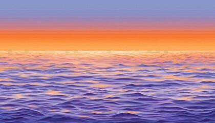 Obraz premium Serene Sunset Ocean Waves Abstract Art