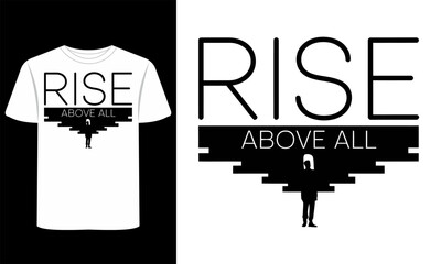 Motivational T-shirt vector  Graphics design with t shirt Mockup