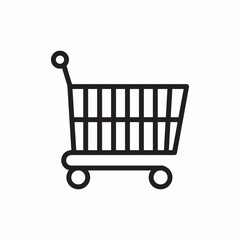 Shopping cart market trolley icon vector sign