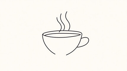 A cup of coffee with steam rising from it. generated using AI