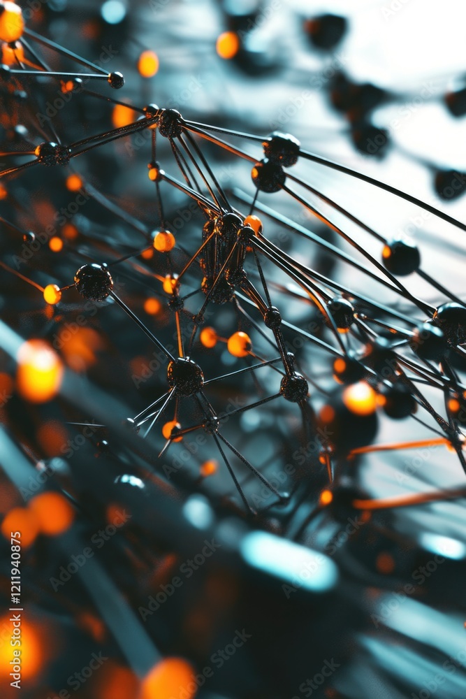 Poster A close-up shot of a bunch of wires, ideal for use in technical illustrations or DIY tutorials