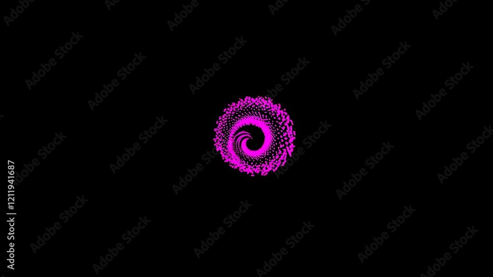 Leinwandbilder Experience the mesmerizing spiral of vibrant pink patterns creating an illusionary depth and movement during a stunning visual display