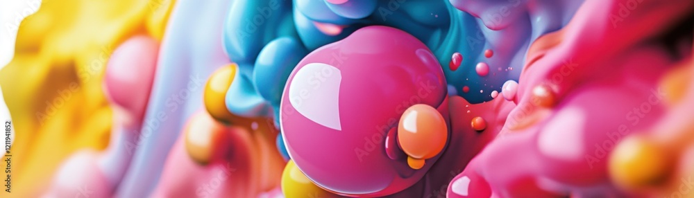 Poster vibrant abstract colors blending in a dynamic artistic composition.