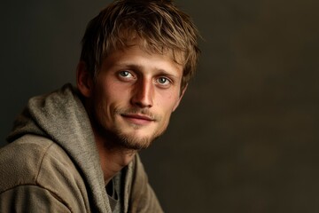 Fototapeta premium Portrait of a Young Man with Blonde Hair
