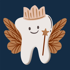 Kawaii Tooth Fairy with Adorable Tooth Design