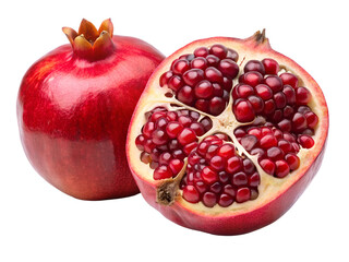 Pomegranate fruit isolated on white background