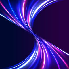 Magic of moving fast lines. Png special effect, speed line. Laser beams, horizontal light rays. Glowing flare spark and flash lights, luminous trail. Particle motion effect. 