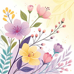 spring floral vector