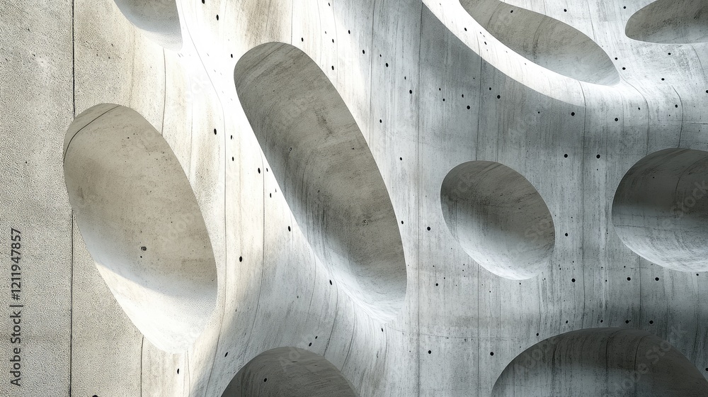 Poster abstract concrete texture with dynamic shapes and smooth surfaces ideal for background or creative d