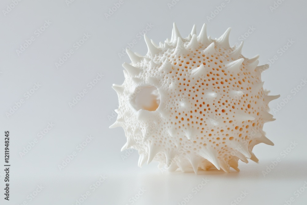 Aufkleber A detailed view of a white object placed on a table, suitable for various uses such as product demonstrations, scientific experiments, or decorative arrangements