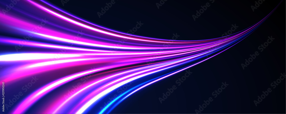 Poster special effect, speed line. laser beams, horizontal light rays. glow light flare and spark dust. png