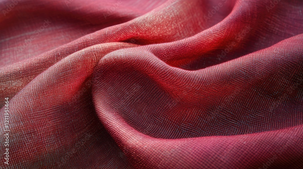 Poster ruby red silk fabric texture ideal for elegant backgrounds and design projects showcasing luxury and