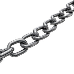 Obraz premium Metal Chain Isolated on Transparent Background