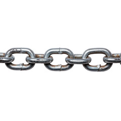 Metal Chain Isolated on Transparent Background