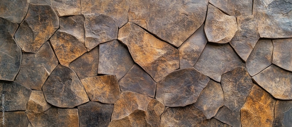 Aufkleber rustic stone wall with intricate texture and pattern perfect for interior design and architectural a