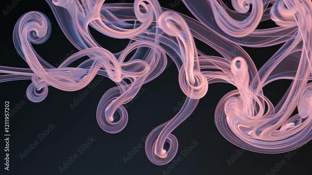 Poster Exploring the mesmerizing beauty of swirling smoke patterns in slow motion capturing intricate details