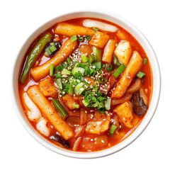 Tteokbokki isolated on transparent png