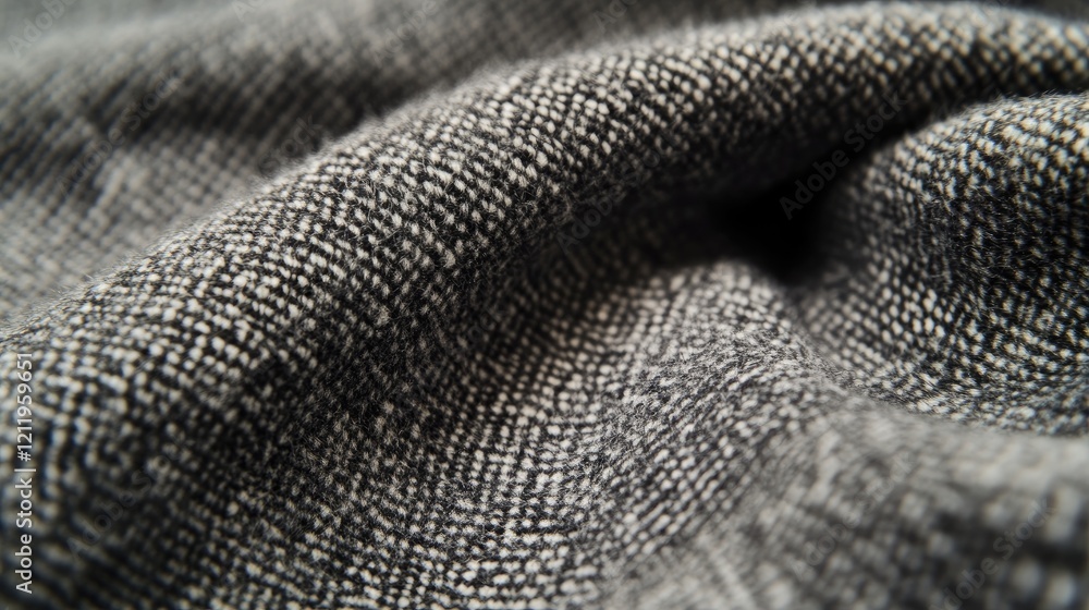 Aufkleber close-up view of textured trouser fabric showcasing intricate weave patterns and details in shades o