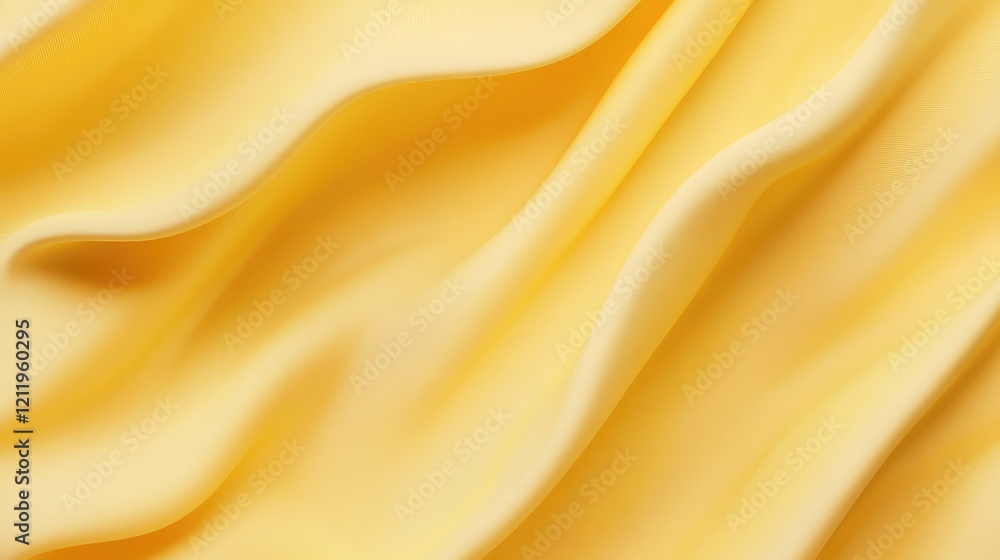 Leinwandbilder seamless golden yellow pastel satin fabric background with soft waves ideal for elegant textures and