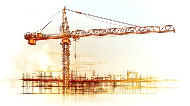Construction crane architecture site image