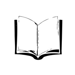Open Book Sketch Illustration
