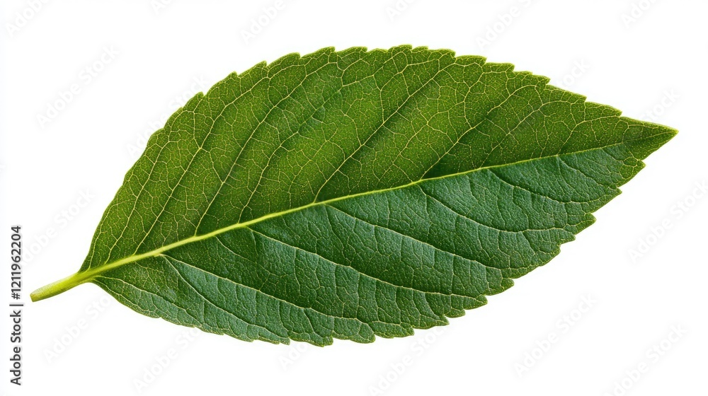 Poster lush tropical green leaf isolated on white background ideal for nature design and creative projects 