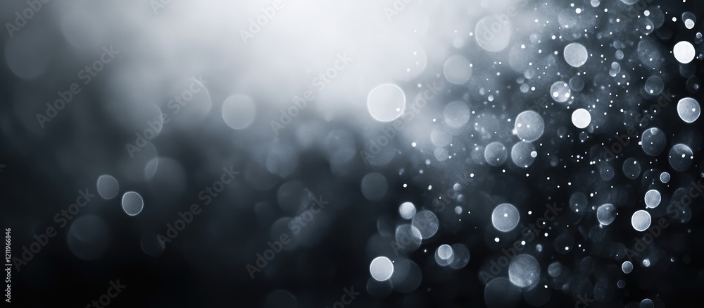 Poster Abstract dark gray background with blurred bokeh lights creating a gradient texture design ideal for placing text or graphics