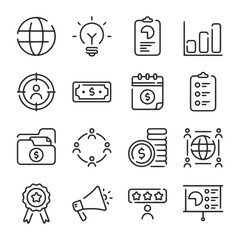 A set of icons for business and finance