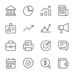 A set of icons for business and finance
