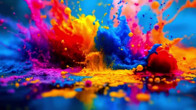 Color paint drops in water , color splash in water , drop Colorful ink in water