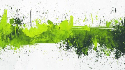 This captivating neon green and white banner bursts with creativity, showcasing splashes and strokes of color. Ideal for artistic spaces, events, or unique backgrounds, it energizes any environment.