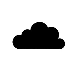 Simple Black Cloud Illustration
