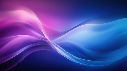 Obraz premium Abstract Waves in Pink and Blue Shades Flowing Smoothly Across the Frame Creating a Calming and Modern Background for Graphic Design and Digital Art