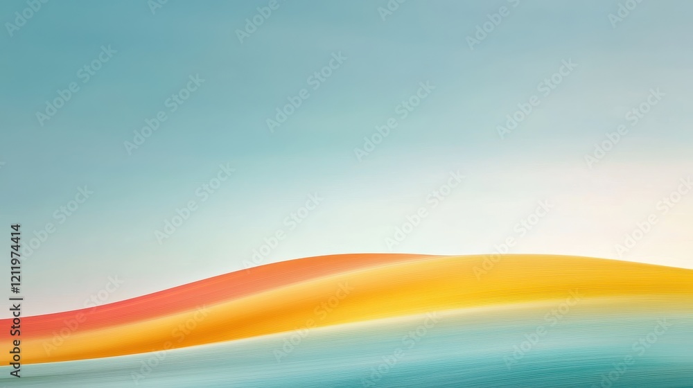 Poster abstract landscape with soft hues and harmonious gradients captivating photographers and art enthusi