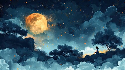 Flat design portrays bedtime stories that transport kids to magical illustrated worlds