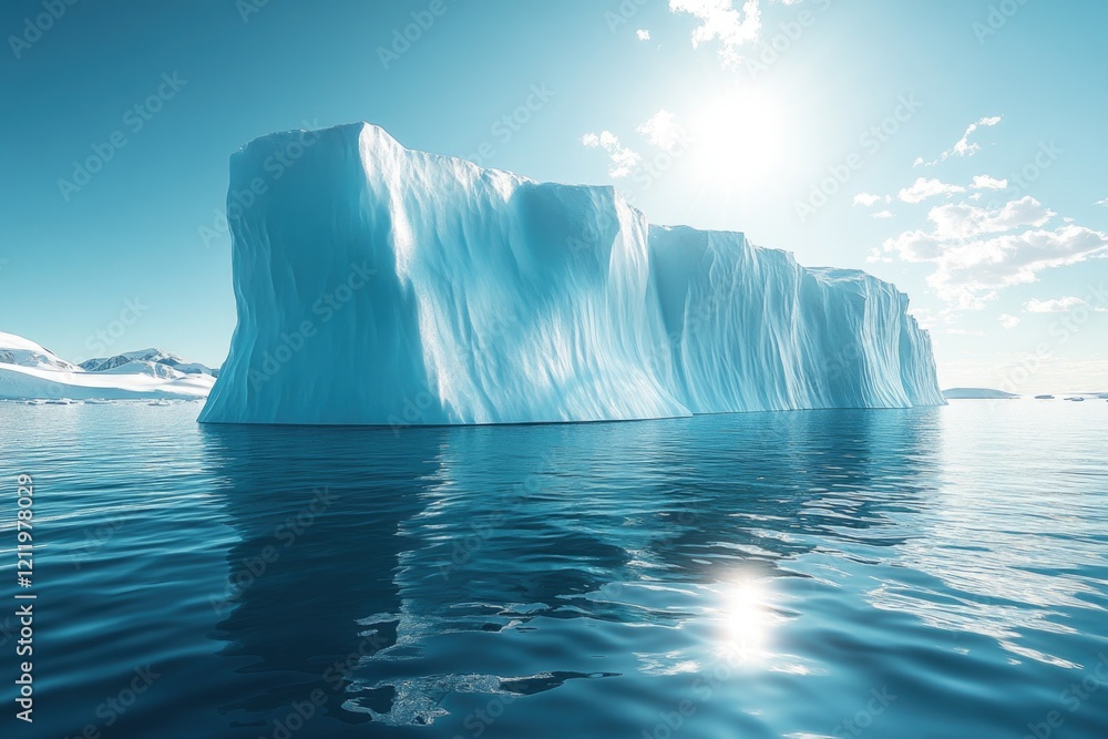 Aufkleber a massive iceberg floats in the middle of a calm sea, perfect for use as a background or symbol