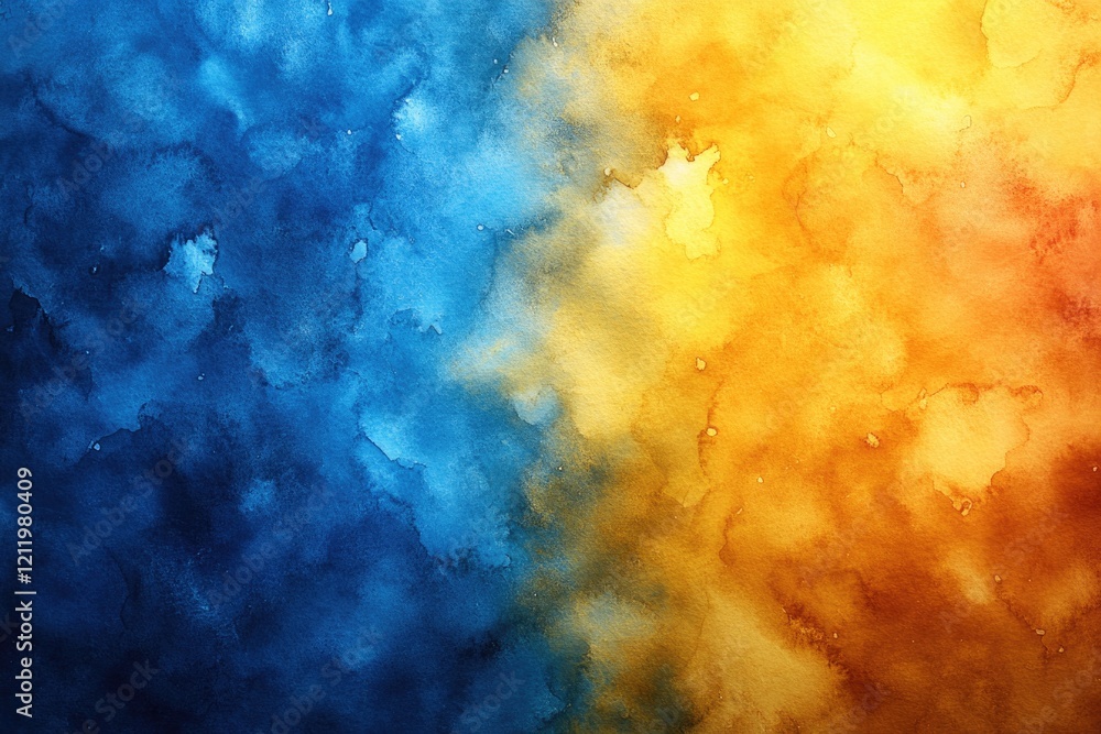 Poster a close-up view of a watercolor painting displayed on a wall, perfect for decorating and inspiring s