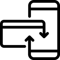 Simple vector icon bank card
