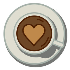 icon latte art heart